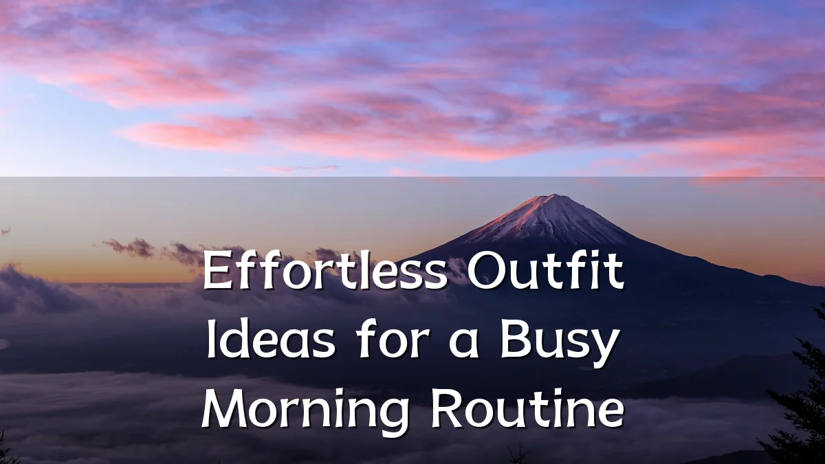 Effortless Outfit Ideas for a Busy Morning Routine